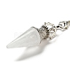 Natural Quartz Crystal Pointed Dowsing Pendulums AJEW-P113-01P-04-3