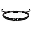 304 Stainless Steel Alphabet Beads Braided Bead Bracelets RY3090-21-1