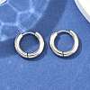 Tarnish Resistant 304 Stainless Steel Huggie Hoop Earrings EJEW-F111-16mm-P-4