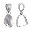 Tarnish Resistant 201 Stainless Steel Pendant Pinch Bails STAS-E437-28P-1