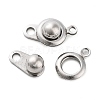 Non-Tarnish 201 Stainless Steel Snap Clasps STAS-K212-01P-01-2