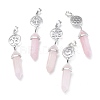 Natural Rose Quartz Pointed Big Pendants G-D0021-01P-22-1