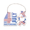 Independence Day Density Board Wooden Wall Ornament Doorplate Pendants HJEW-C004-07-1