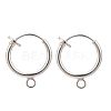 925 Sterling Silver Clip-on Earring Findings X-STER-I017-091S-1