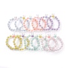Transparent Acrylic Beads Stretch Bracelet for Kids BJEW-JB06507-1