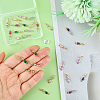 SUPERFINDINGS 32Pcs 8 Colors Brass Cubic Zirconia Connector Charms KK-FH0004-48-3