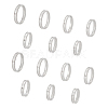 Unicraftale 14Pcs 7 Size Crystal Rhinestone Grooved Finger Ring RJEW-UN0002-55P-1