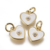 Brass Micro Pave Cubic Zirconia Pendants ZIRC-I026-06G-2