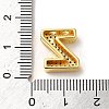 Brass Micro Pave Clear Cubic Zirconia Charms ZIRC-C009-01G-Z-3
