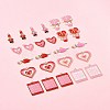 24Pcs 12 Styles Valentine's Day Rack Plating Alloy Enamel Pendants ENAM-FS0002-56-10