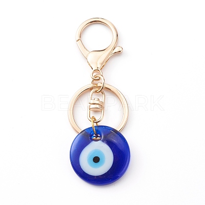 Handmade Lampwork Evil Eye Keychain KEYC-JKC00237-02-1