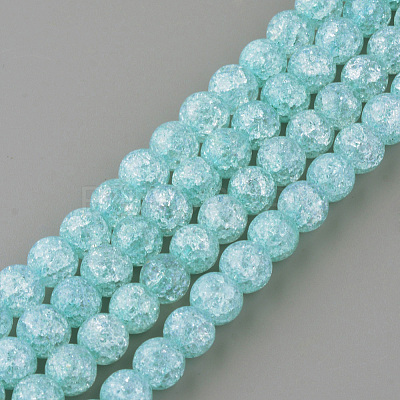 Synthetic Crackle Quartz Beads Strands GLAA-S134-8mm-11-1