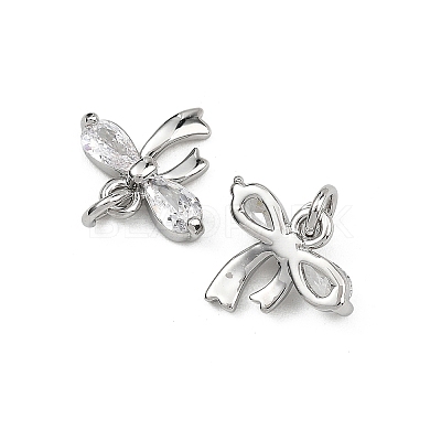 SHEGRACE Brass Clear Cubic Zirconia Charms XGRQ2O964-422P-1