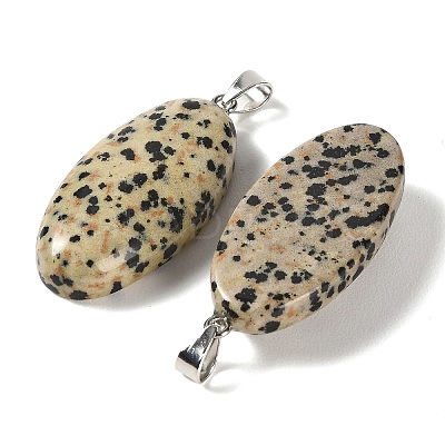 Natural Dalmatian Jasper Pendants GG-CBACB71-01P-09-1