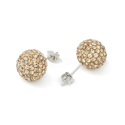925 Sterling Silver Austrian Crystal Rhinestone Ear Stud Q286G141-1