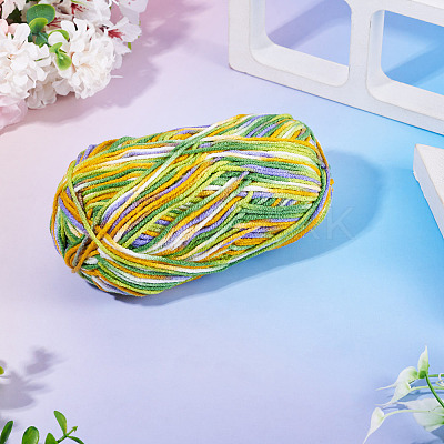 Light Gradient Segment Dyed Polyester Yarn DIY-TADJ0002-005A-1