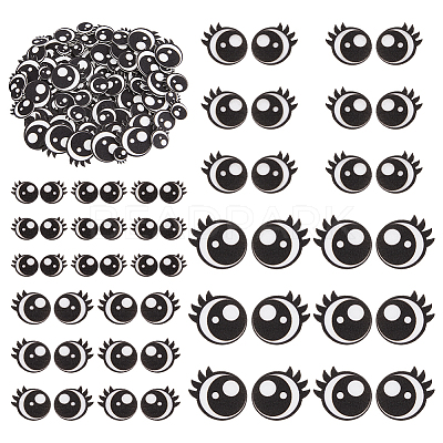 2 Bagds Oval Felt Craft Doll Eye DIY-FG0010-04B-1