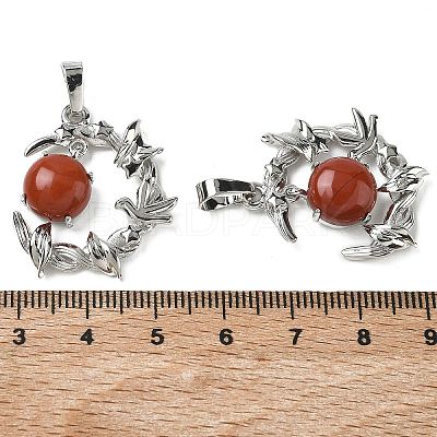 Natural Red Jasper Pendants G-B194-01P-06-1