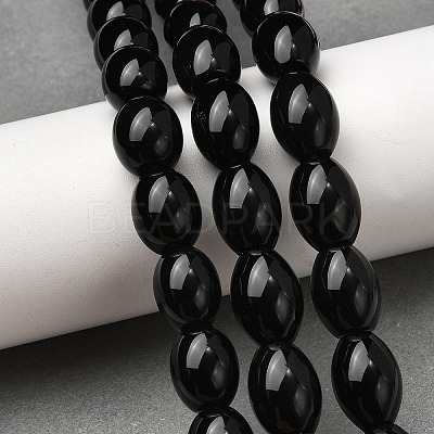 Natural Black Onyx Beads Strands G-F801-F02-03-1