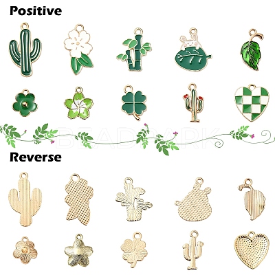 20Pcs 10 Styles Alloy Enamel Pendants ENAM-YW0004-21-1