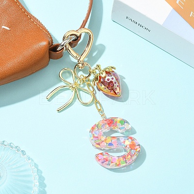 Alloy & Resin Pendant Decorations HJEW-YW00401-05-1