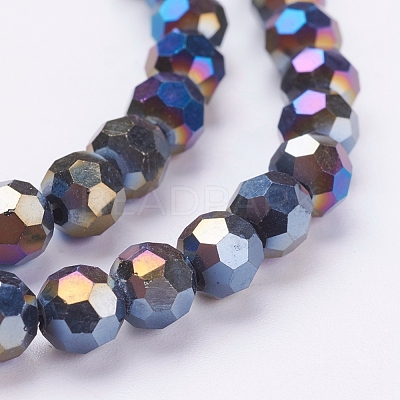 1 Strand Electroplate Glass Beads Strands X-EGLA-J042-6mm-AB01-1