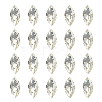 20Pcs Pointed Back Glass Rhinestone Cabochons RGLA-YW0002-01-1