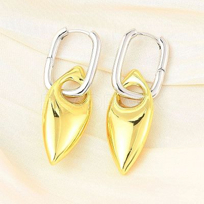 Horse Eye Brass Hoop Earrings for Women EJEW-U057-06D-03GP-1