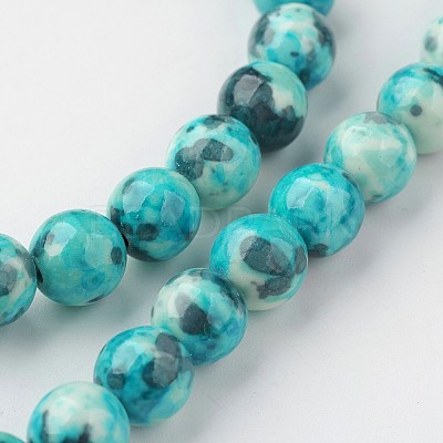 Natural Ocean White Jade Bead Strands G-G916-8mm-04-1