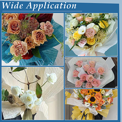 Crepe Paper Flower Packaging Paper AJEW-WH0472-05A-1