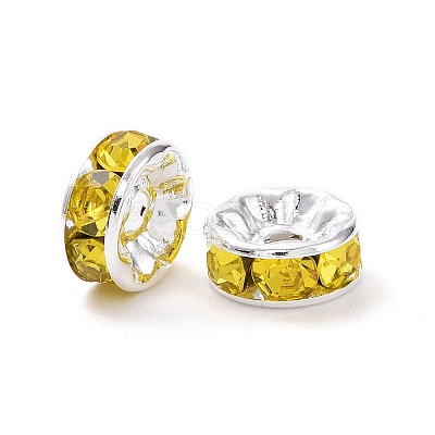 Brass Grade A Rhinestone Spacer Beads RB-A014-Z8mm-19S-1