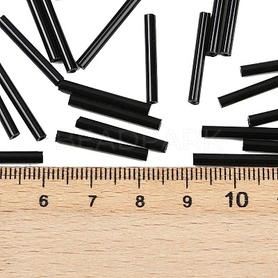 Opaque Glass Bugle Beads SEED-R028-2x20-C01-1