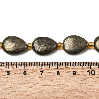 Natural Pyrite Beads Strands G-Z131-B01-01-1