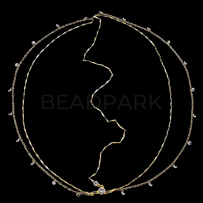 Alloy with Rhinestone Hair Chain DIY-WH20058-11G-1