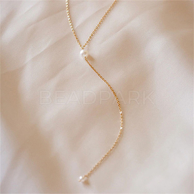 201 Stainless Steel Cable Chains Lariat Necklace PE9205-1-1