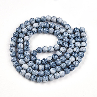 Baking Paint Glass Beads Strands X-DGLA-N003-8mm-C07-1