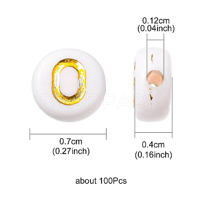 Plating Acrylic Beads PACR-YW0001-10-1