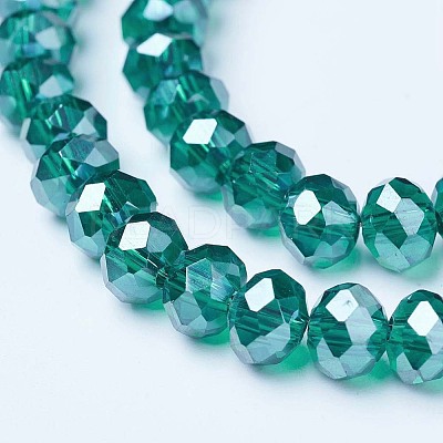 Electroplate Glass Beads Strands EGLA-A034-T6mm-A18-1