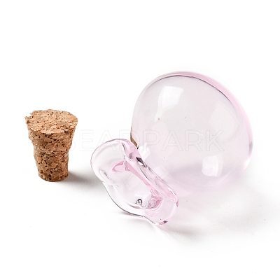 Lucky Bag Shape Glass Cork Bottles Ornament AJEW-A039-02J-1