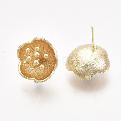 Brass Stud Earring Findings KK-T038-587G-NF-1