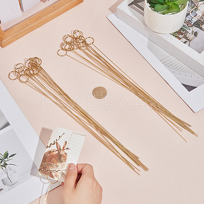 40Pcs Ring Shaped Steel Wire Name Card Clip Holder AJEW-CN0006-50-1