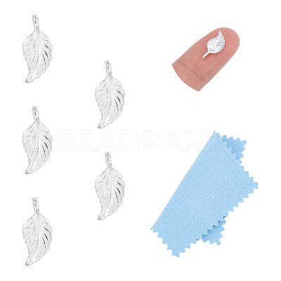 5Pcs 925 Sterling Silver Charms STER-UN0001-85A-1