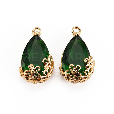 Transparent Glass Pendants GLAA-T007-05J-1