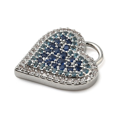 Brass Micro Pave Cubic Zirconia Pendants KK-I276-29P-03-1