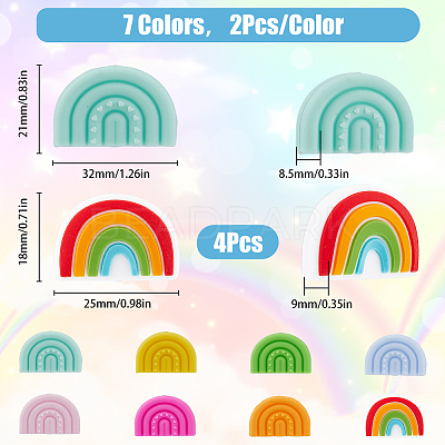 8 Style Food Grade Eco-Friendly Silicone Beads SIL-HY0001-19-1