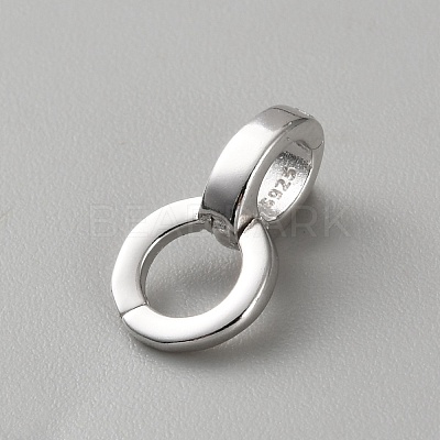 925 Sterling Silver Tube Bails STER-WH0026-13P-1