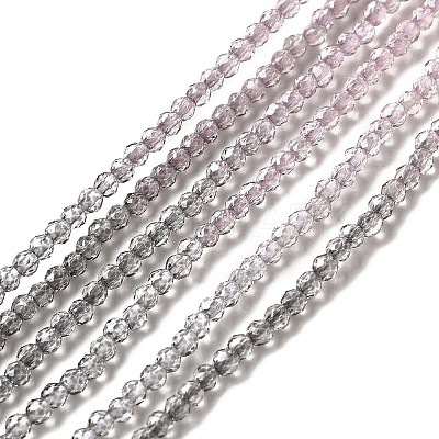 Transparent Gradient Color Glass Beads Strands GLAA-H021-01A-12-1
