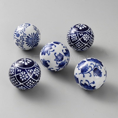 Handmade Porcelain Beads PORC-WH0023-001-1