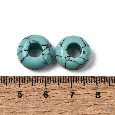 Synthetic Turquoise European Large Hole Beads X-G-Q442-15-1