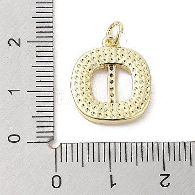 Rack Plating Brass Micro Pave Clear Cubic Zirconia Pendants KK-E102-33G-I-1